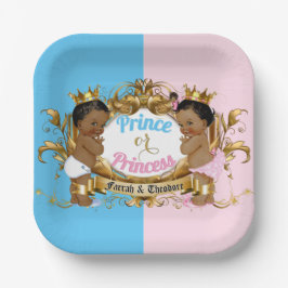 Princess Blue & Pink Royal Gender Rebability Papieren Bordje