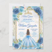 Princess Blue Rozen Mexicaan 15 Anos Kaart (Voorkant)