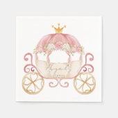 Princess Blush Carriage Baby shower Servet (Voorkant)