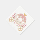 Princess Blush Carriage Baby shower Servet (Hoek)