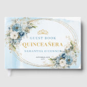 Princess Boho Quince Guest Book Gold Eucalyptus Gastenboek (Voorkant)
