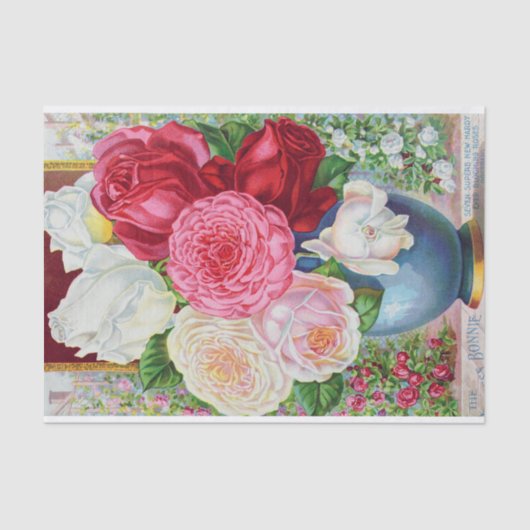 Princess Bonnie en Hardy Rozen Antiek Print Tissuepapier (Voorkant)