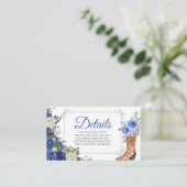 Princess Boot Silver Navy Quinceañera Detail Kaart (Staand voorkant)