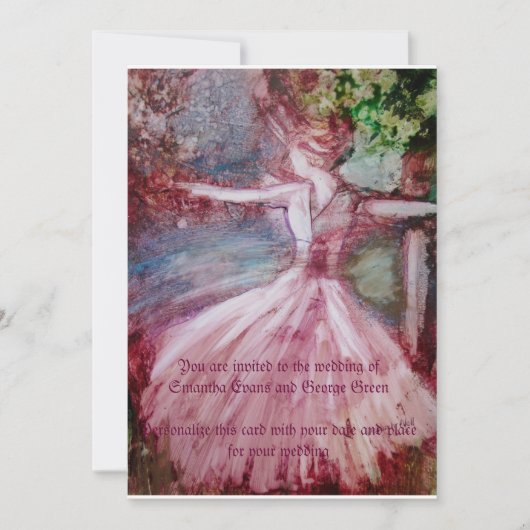 "Princess Bride" Wedding Invitation Kaart (Voorkant)