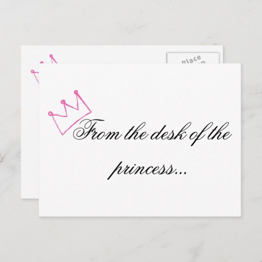 Princess briefkaart (Voorkant / Achterkant)