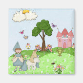 Princess - Brown hair Magneet (Voorkant)