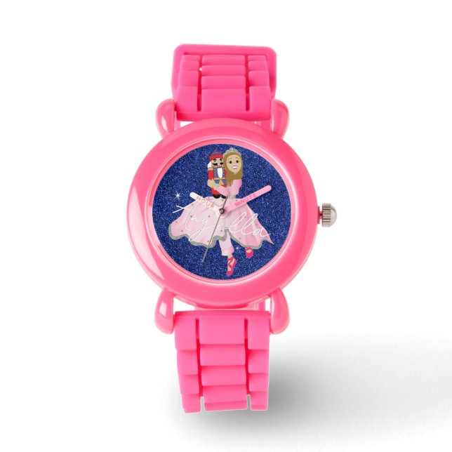 Princess Brown Haired Ballerina Horloge (Voorkant)