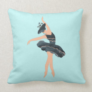 Princess butterfly ballerina blue en gouden gooi kussen