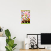 Princess Butterfly Fairy Flowers Print (Thuiskantoor)