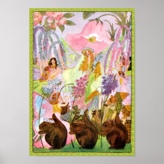 Princess Butterfly Fairy Flowers Print (Voorkant)