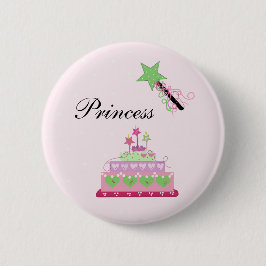 Princess Cake en Green Wand Ronde Button 5,7 Cm