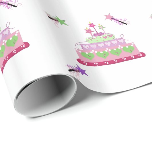 Princess Cake en Magic Wands Cadeaupapier (Rol Hoek)
