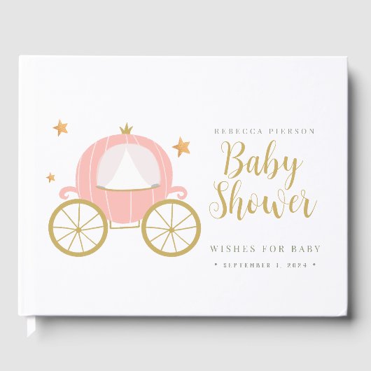Princess Car wenst baby BabyShower-gastboek Gastenboek (Voorkant)