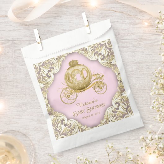Princess Carriage Baby shower Bedankzakje (Geknipt)