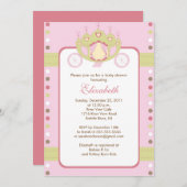 Princess Carriage Baby shower Invitation Kaart (Voorkant / Achterkant)