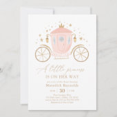 Princess Carriage Baby shower Kaart (Voorkant)