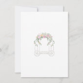 Princess Carriage Blush Baby shower Dank u Kaart (Achterkant)