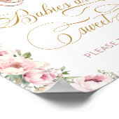 Princess Carriage Blush Floral Babies are Sweet Poster (Hoek)