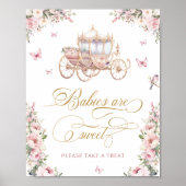 Princess Carriage Blush Floral Babies are Sweet Poster (Voorkant)