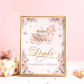 Princess Carriage Drinken, help jezelf Poster
