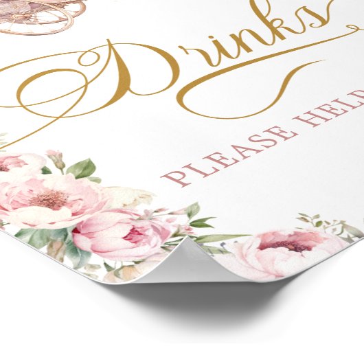 Princess Carriage Drinken, help jezelf Poster (Hoek)