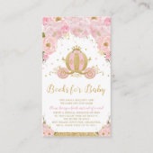 Princess Carriage Floral Baby shower brengt boek m Informatiekaartje (Voorkant)