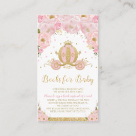 Princess Carriage Floral Baby shower brengt boek m Informatiekaartje