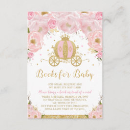 Princess Carriage Floral Baby shower brengt boek m Informatiekaartje