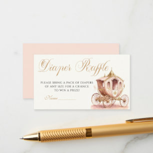 Princess Carriage roze Baby shower Enclosure Kaart