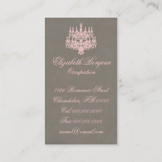 Princess Carriage ~ Visitekaartje (Achterkant)