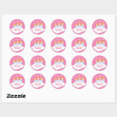 Princess Castle aangepaste verjaardagsgunst Sticke Ronde Sticker (Vel)
