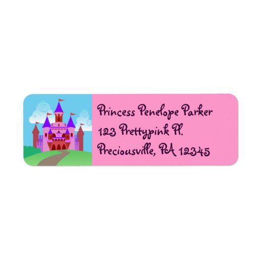 Princess Castle Adresetiketten Etiket (Voorkant)