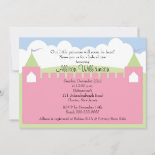 Princess Castle Baby shower Invitation Kaart