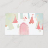 Princess Castle Babysitter Kinderdagverblijf Party Visitekaartje (Achterkant)