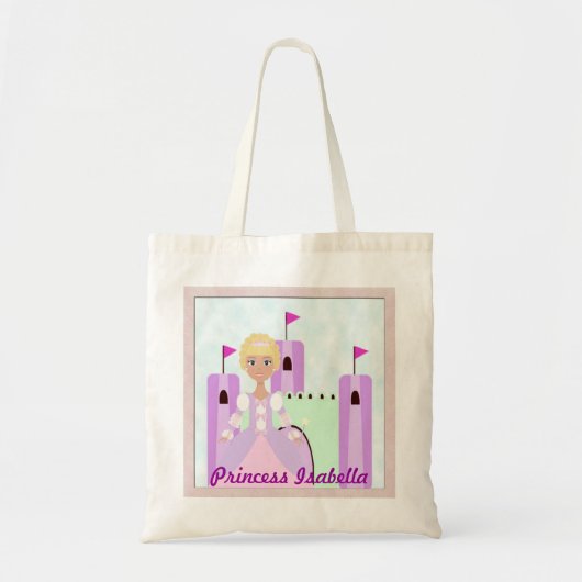 Princess Castle Bag 2 Personalized Blonde Tote Bag (Voorkant)