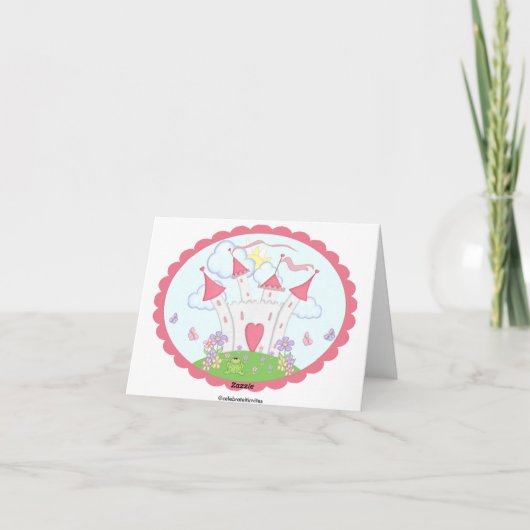 Princess Castle Bedankt Fold Kaart (Achterkant)