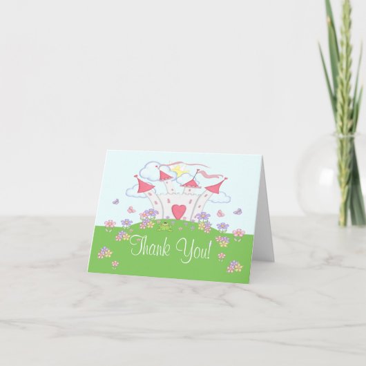 Princess Castle Bedankt Fold Kaart (Voorkant)