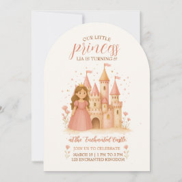 Princess Castle Birthday Invitation  Kaart