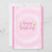 Princess Castle Birthday Kaart (Achterkant)