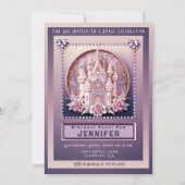 Princess Castle Birthday Party Invitation Kaart (Voorkant)