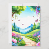 Princess Castle Birthday Party Invitation Kaart (Achterkant)