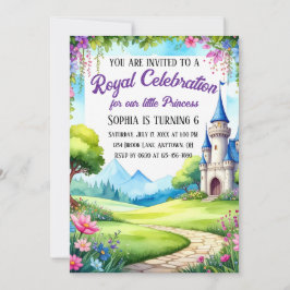 Princess Castle Birthday Party Invitation Kaart