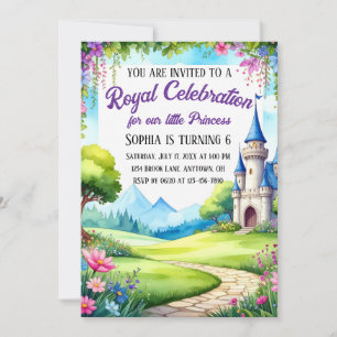 Princess Castle Birthday Party Invitation Kaart