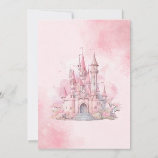 Princess Castle Birthday Uitnodiging (Achterkant)