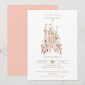 Princess Castle Birthday Uitnodiging (Voorkant / Achterkant)