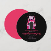 PRINCESS CASTLE BOUNCE HUIS Verjaardagsfeest Kaart (Voorkant / Achterkant)