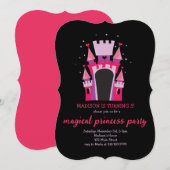 PRINCESS CASTLE BOUNCE HUIS Verjaardagsfeest Kaart (Voorkant / Achterkant)