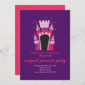 PRINCESS CASTLE BOUNCE HUIS Verjaardagsfeest Kaart (Voorkant / Achterkant)