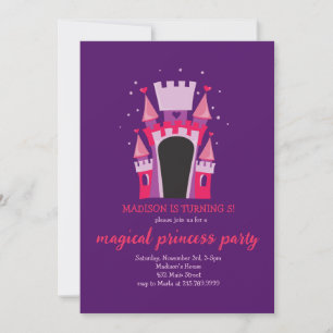PRINCESS CASTLE BOUNCE HUIS Verjaardagsfeest Kaart
