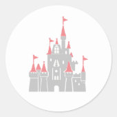 Princess Castle bruiloft Classic Ronde Sticker (Voorkant)